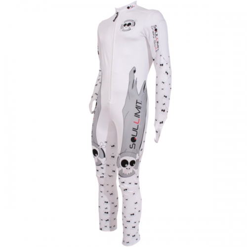 Tuta tecnica da sci alpino modello Skull bianco