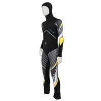Tuta tecnica da gara da sci alpinismo di colore nero