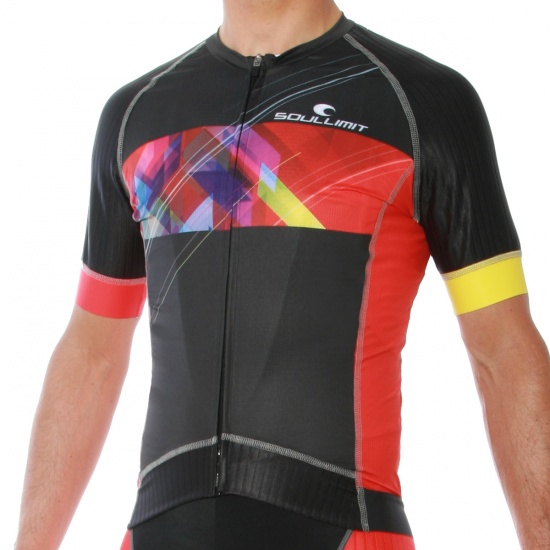 Titan elastic Tommaso bike jersey red﻿