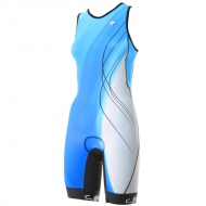 Triathlon silver suit with back hole